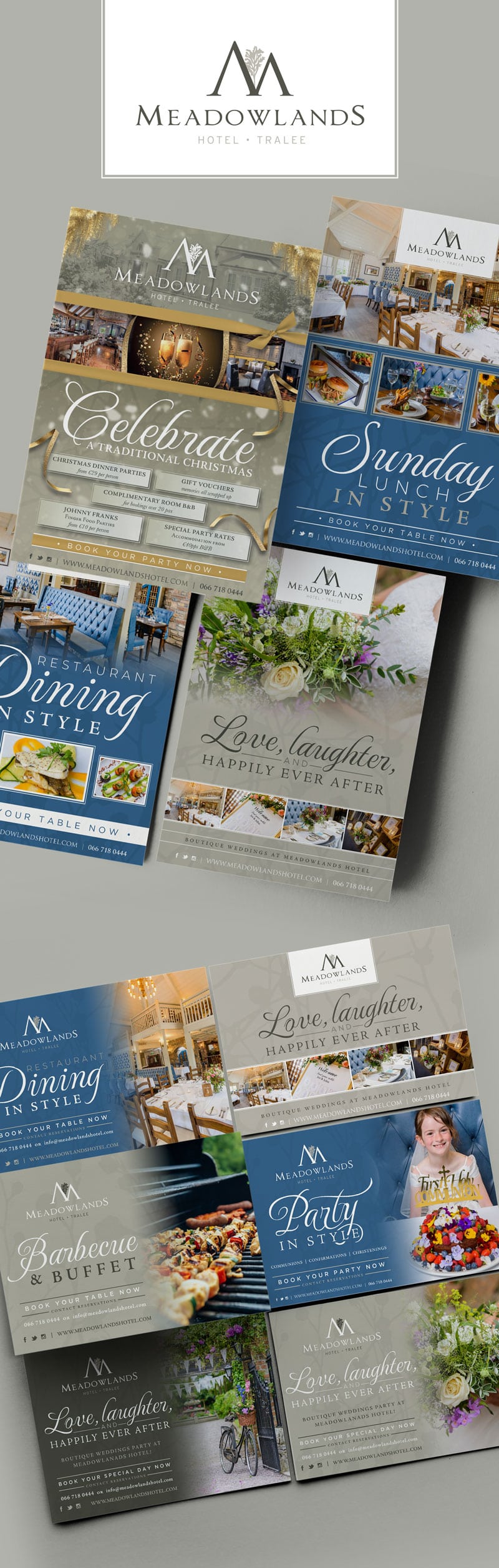 Eye-catching marketing materials by Tralee Printing Works for Meadowlands Hotel, Tralee.