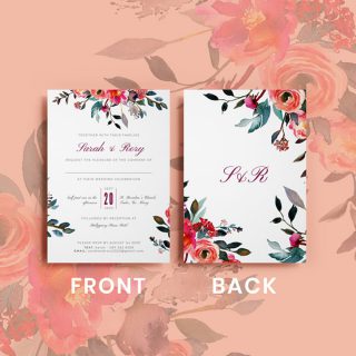 Melody Wedding Invitations (Front / Back).