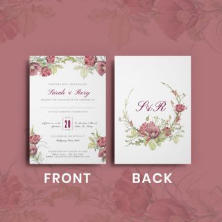 Spring Rise Wedding Invitations (Front / Back).