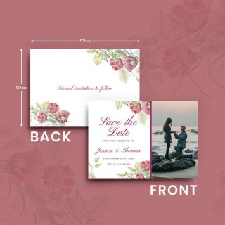 Spring Rise Save the Wedding Date (Front / Back).