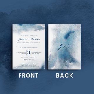 Spring Rise Wedding Invitations (Front / Back).
